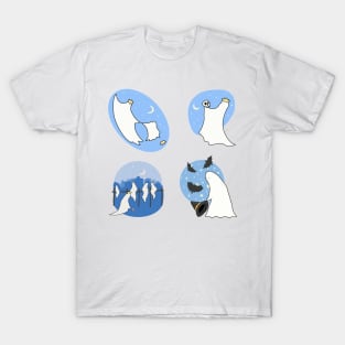 Ghosts at night sticker pack T-Shirt